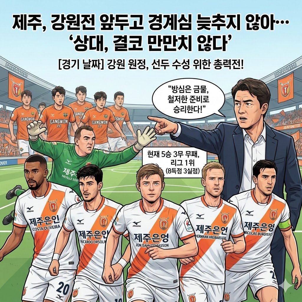[제주 감독] 강원 경계령! 방심은 없다